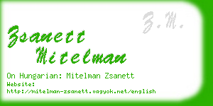 zsanett mitelman business card